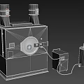 Advanced Industrial Medical Device With Main Unit Top Structures And Connected Containers