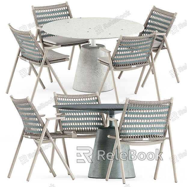 Modern Outdoor Table and Chair Outdoor Rattan Casual Table and Chair model