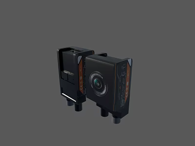 Smart Machine With Camera Module Black Housing Stand Structure Components 3d model