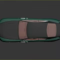 Elegant Green Luxury Coupe With Black Roof Red Interior And Stylish Wheel Design