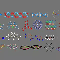 modern chemical molecular structure chemical molecular formula structure 3d model