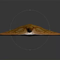 Spotted Yellow Stingray With Flat Body And Long Tail On Dark Background