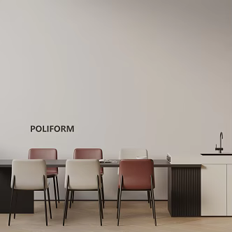 Modern table combination 3d model