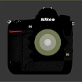 Nikon Professional DSLR Digital Camera With Telephoto Lens And Black Body