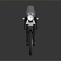 Sleek Modern Motorcycle With Black Tire White Body And Front Windshield Design
