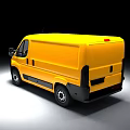 Yellow Commercial Cargo Van Exterior Featuring Modern Design And Black Accents