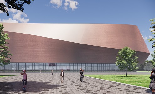 Modern Exhibition Hall Architecture Exhibition Hall Gymnasium Exhibition Center Library Cultural Center 3d model