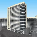 Modern Multi Story Building Exterior With Glass Windows And Urban Design