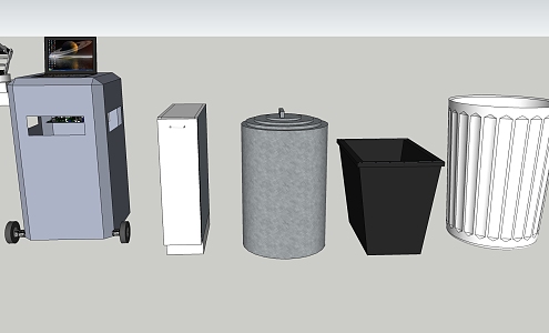 Modern trash can dustbin trash can lighter camera 3d model