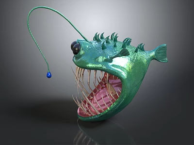 Modern game character devil fish 3d model