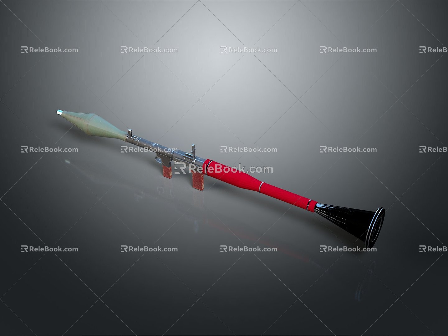 Rocket rocket launcher to air weapon to air missile shoulder missile shoulder rocket 3d model