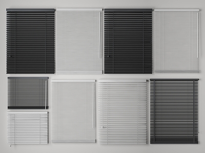 Modern venetian blinds venetian blinds combination 3d model