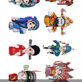 Colorful Traditional Cartoon Peking Opera Character Pendant Decorations for Home Living Room Ornaments
