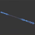 Handcrafted Brown Long Stick With Textured Surface And Rounded Ends For Daily Use