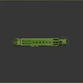 Green Spiked Futuristic Weapon With Carved Mechanical Texture And Grip Design