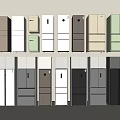 Modern Refrigerators And Freezers In Various Colors And Styles For Home Kitchens