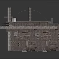 Modern Architectural Model Featuring Complex Structure And Multi Level Platforms