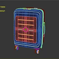 Modern Travel Suitcase With Black Gray Shell Blue Accent And Smooth Rolling Wheels