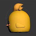 Cute Yellow Chick 3D Character Model With Smooth Surface And Reflection 3d model