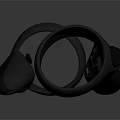 Black Loop Design Wireless Earbuds With Control Buttons And Ergonomic Fit