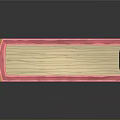 Pink Decorative Notebook With Black Pattern And Yellow Straps For Daily Use
