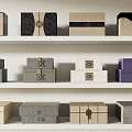 Decorative Storage Boxes With Various Colors Traditional Patterns And Modern Designs On Shelves