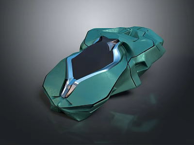 Teal Modern Geometric Shaped Household Decorative Item With Smooth Surface Contemporary Design 3d model