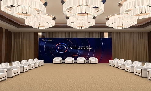 Modern Reception Room Meeting 3d model