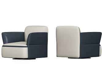 Modern Light Luxury Single Sofa 3d model