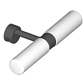 Modern Minimalist Wall Lamp With White Cylindrical Shade And Black Metal Arm