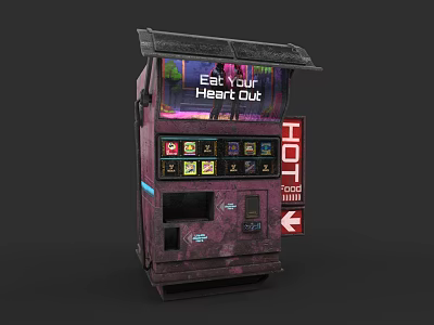 Smart Vending Machine With Digital Display Offering Hot Drinks And Soda Options 3d model