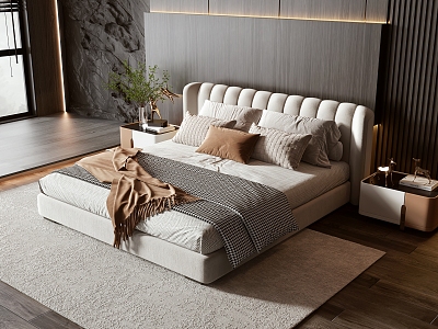 Double bed 3d model