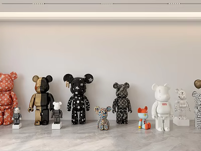 Modern violent bear violent bear doll 3d model Modern violent bear violent bear doll 3d model