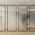 glass partition bathroom partition changhong glass partition wall oil sand glass partition living room partition screen partition restaurant partition 3d model