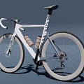 White Modern Road Bicycle With Sleek Aerodynamic Frame And Lightweight Wheels 3d model