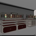 ShengAn Gold Jewelry Store Interior With White Red Display Counters And Lighting
