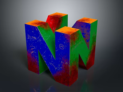 Colorful 3D Letter Decor Living Supplies With Modern Design And Vibrant Hues 3d model