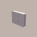 Modern White Switch Panel with Sleek Minimalist Design for Home Wall Use 3d model