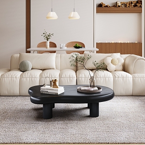 Modern sofa coffee table combination 3d model