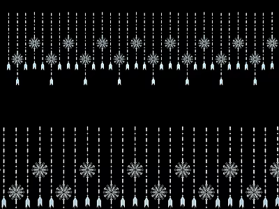 Festive Decorative Lights With Snowflake Design And Tassel Accents For Home Decor 3d model