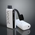 VOZOL White Portable Device With Black Cap And Charging Port Design Features