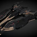 Futuristic Cosmic Spacecraft Design With Advanced Structural Details And Aerodynamic Features