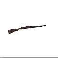 Vintage Bolt Action Rifle With Wooden Stock And Metal Barrel Classic Firearm Design