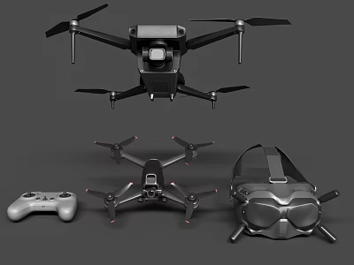 Dajiang UAV Crossing Machine Remote Control Helmet VR 3d model Dajiang UAV Crossing Machine Remote Control Helmet VR 3d model