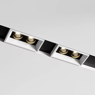 Minimalist downlight group spotlight downlight rail-type embedded light-mounted downlight anti-vertigo 3d model