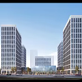 Modern Office Building Jinan Heyue Square 3d model