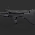 Modern Black Tactical Rifle With Scope Barrel Stock And Magazine Features