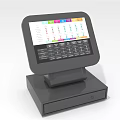 Modern Commercial POS System With Touchscreen Display Colorful Interface And Cash Drawer