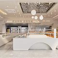 Elegant Dessert Shop Interior With Bright Lighting And Glass Display Cases