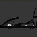 Modern Black Go-Kart With Sleek Streamlined Body Single Seat And White Wheels